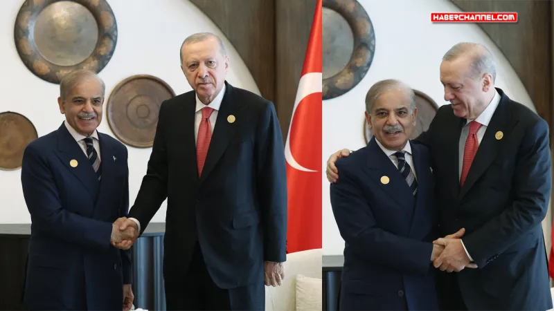 Cumhurbaşkanı Erdoğan, Azerbaycan'da Pakistan Başbakanı Şahbaz Şerif ile görüştü