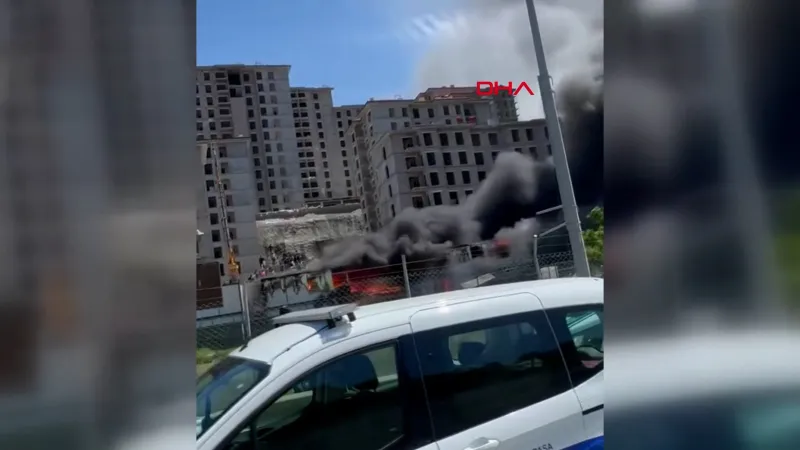 Gaziosmanpaşa'da konteynerde yangın