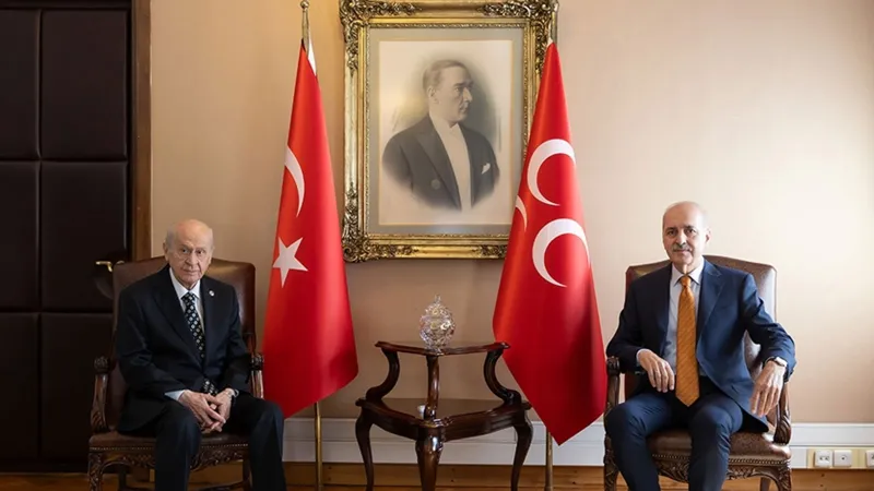 MHP lideri Bahçeli ile TBMM Başkanı Kurtulmuş görüştü; gündem terörsüz Türkiye süreci