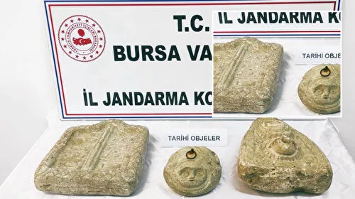 Bursa'da tarihi eser niteliği taşıyan 3 obje ele geçirildi
