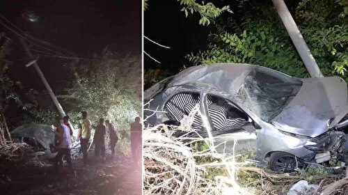 Tarlaya düşen otomobildeki 6 kişi yaralandı